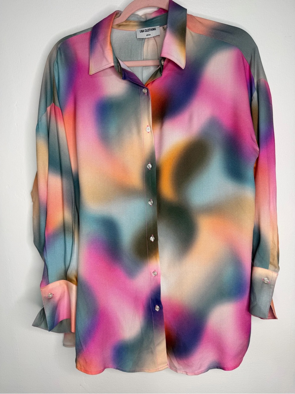 LNA Pink Relaxed Fit
Kaleidoscope Button-Up Shirt